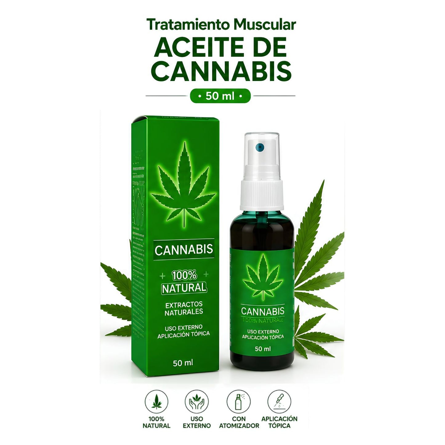 Aceite de Extractos Naturales – Tratamiento Muscular de 50 ml