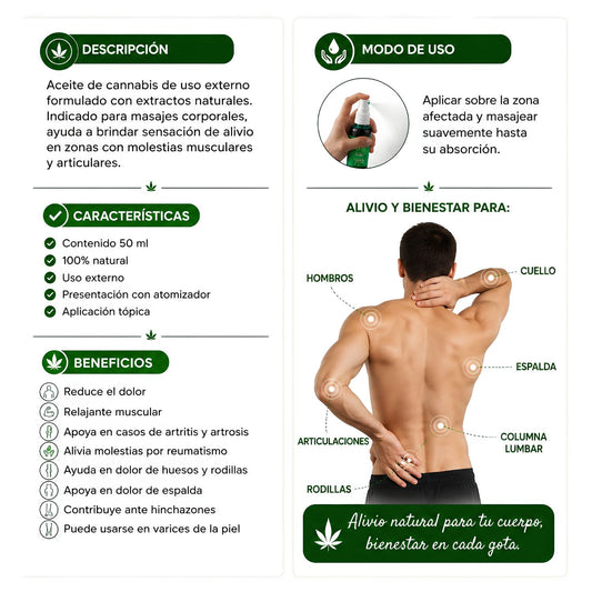 Aceite de Extractos Naturales – Tratamiento Muscular de 50 ml