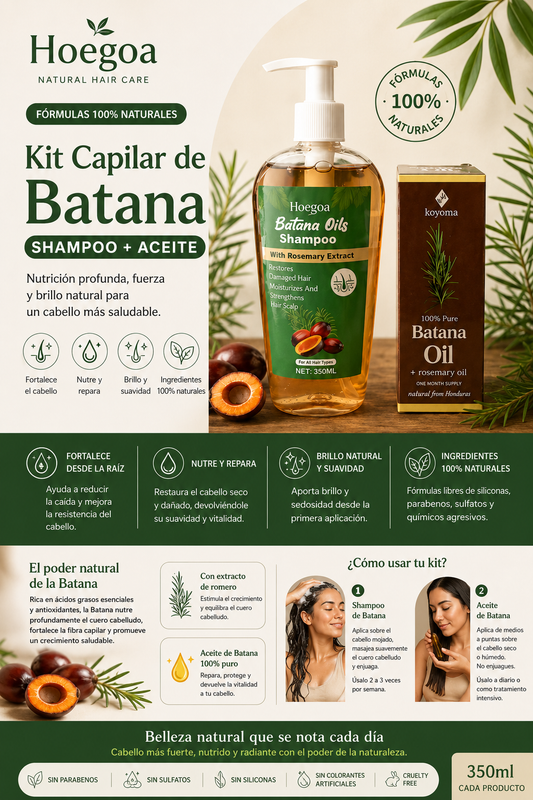 Kit Capilar de Batana – Shampoo + Aceite